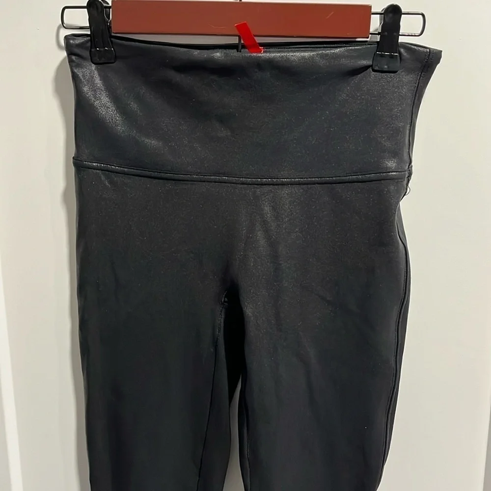 Spanx Faux Leather Leggings EUC